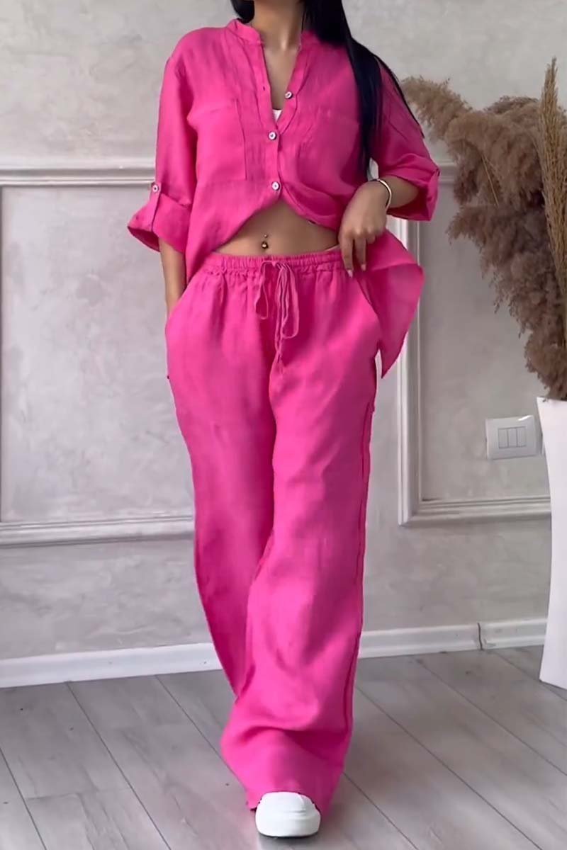 Kaylee™ Two-Piece Set with Cotton and Linen Pants