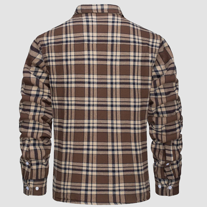 RUBEN™ Men's Sherpa shirt fleece-lined flannel jacket