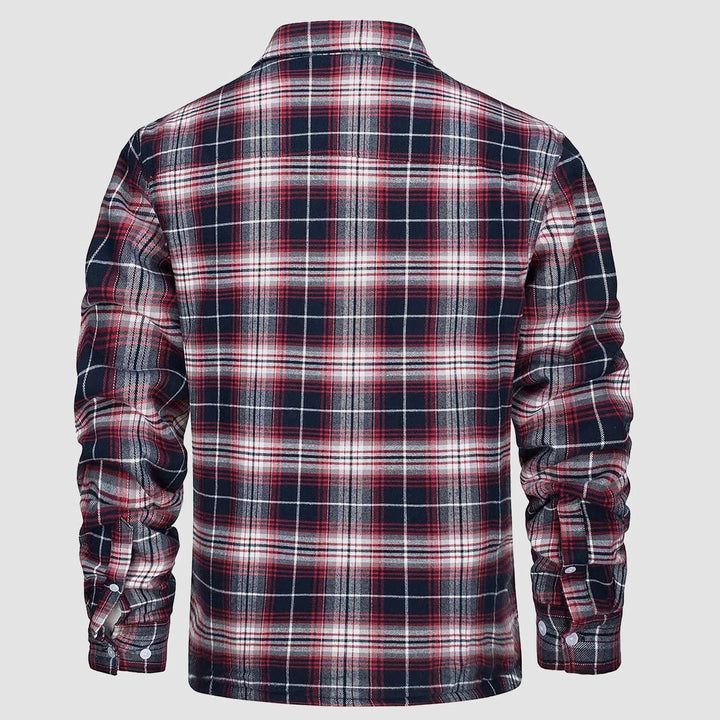 RUBEN™ Men's Sherpa shirt fleece-lined flannel jacket