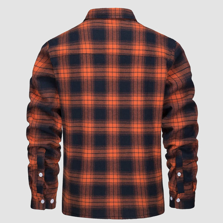 RUBEN™ Men's Sherpa shirt fleece-lined flannel jacket