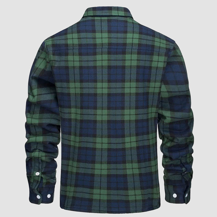 RUBEN™ Men's Sherpa shirt fleece-lined flannel jacket
