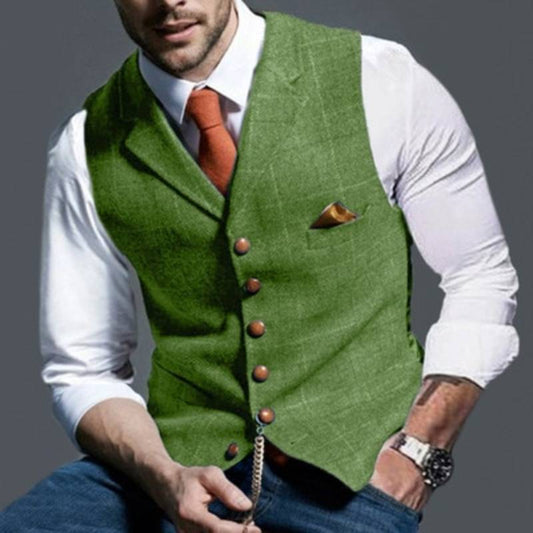 Robert™ Elegant Plaid Men's Vest