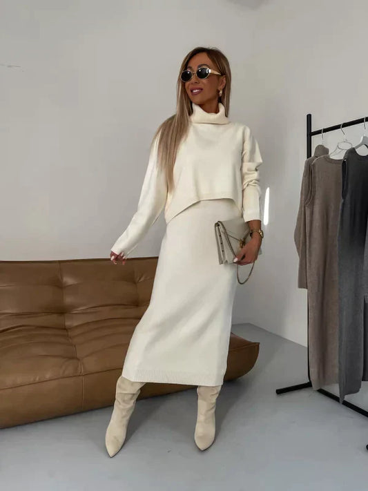 Sabrina | Matching Dress and Turtleneck Set