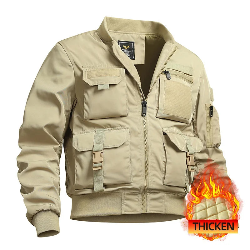 Military Bomber Jackets Men's Wear-Resistant Windbreaker Coats