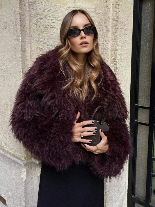 ARIA FAUX FUR SHORT COAT – SOLÉRI WOMEN’S WINTER ESSENTIAL