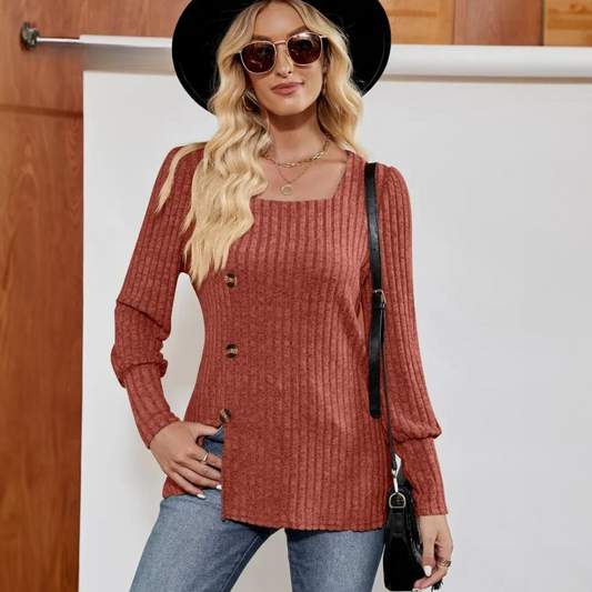 Kiera™ Chic Top with Square Collar