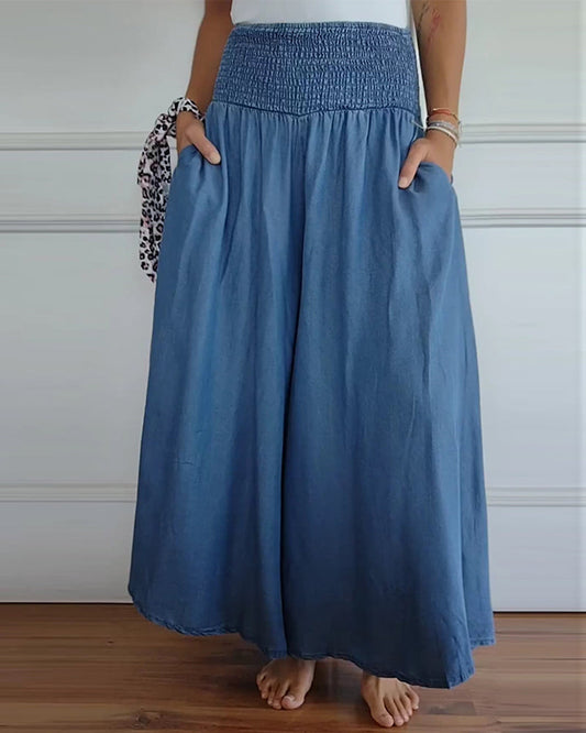 Jade | Trousers with elasticated waist and wide legs