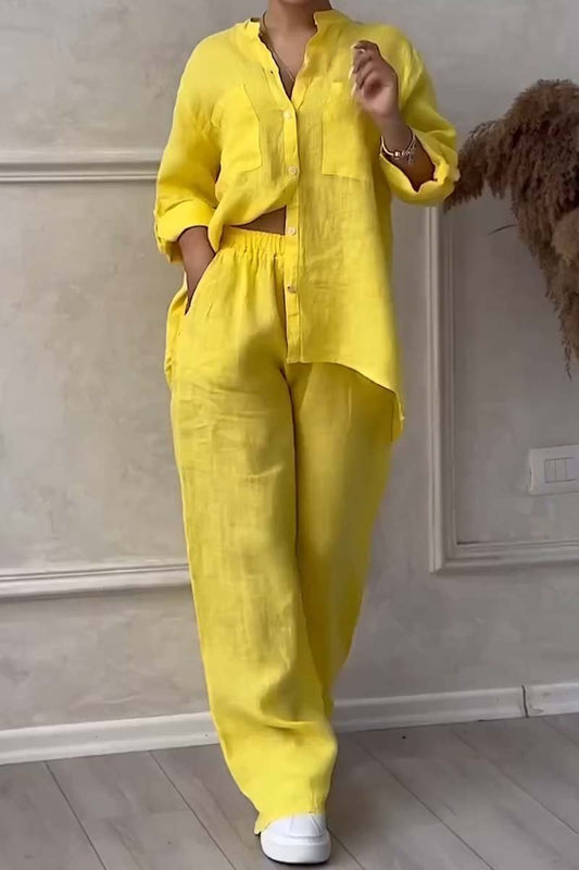 Kaylee™ Two-Piece Set with Cotton and Linen Pants